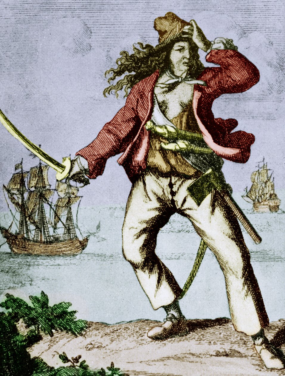 Mary Read (1690-1720) angol nő kalóz (metszet) alkotó: F. Wentworth