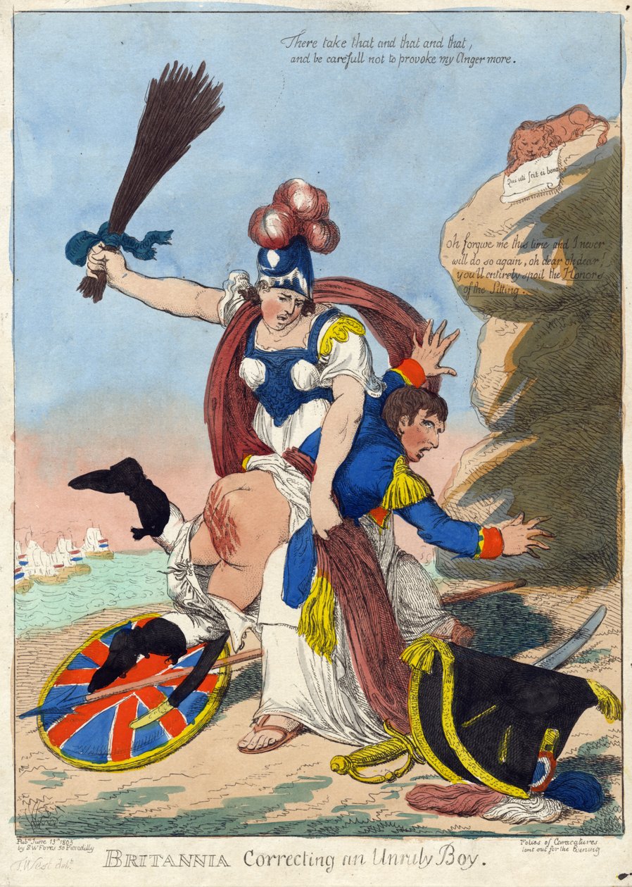 BRITANNIA egy rakoncátlan fiú kijavítása (Napoleon) alkotó: F. Williams