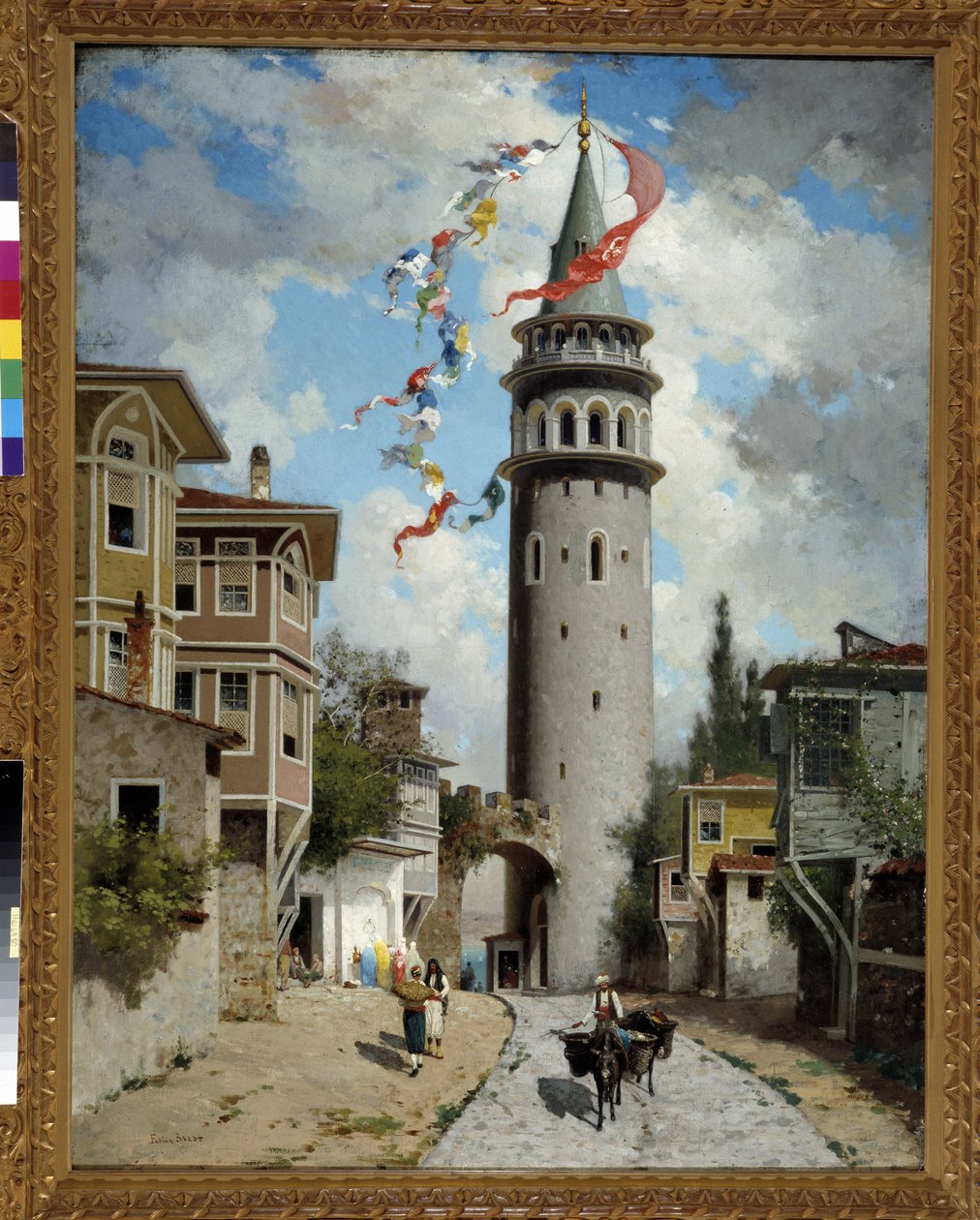 Kilátás a Galata-toronyra Konstantinápolyban. Fabius Brest (1823-1900) festménye. Kötelező említés: Collection fondation regards de Provence, Marseille alkotó: Fabius Brest