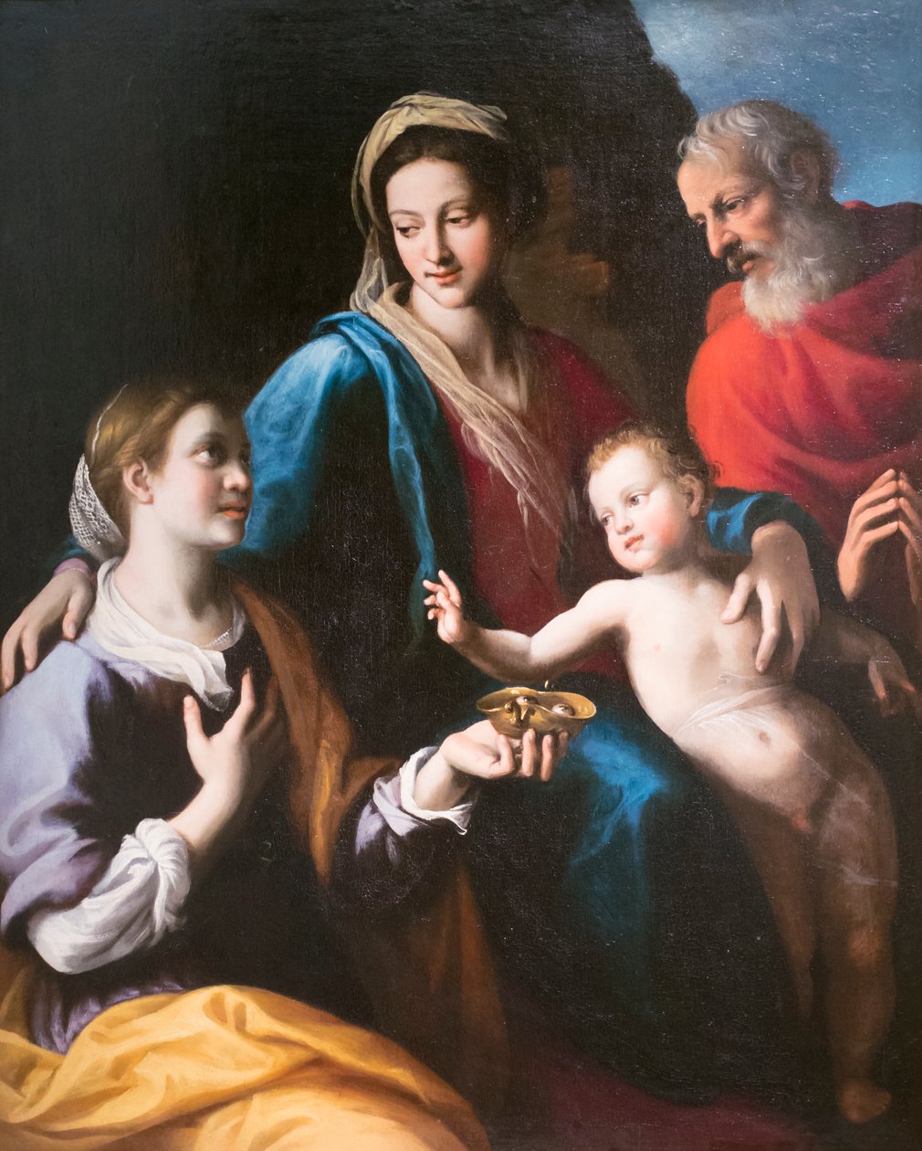 Madonna gyermekkel, Szent József és Szent Lucia alkotó: Fabrizio Santafede