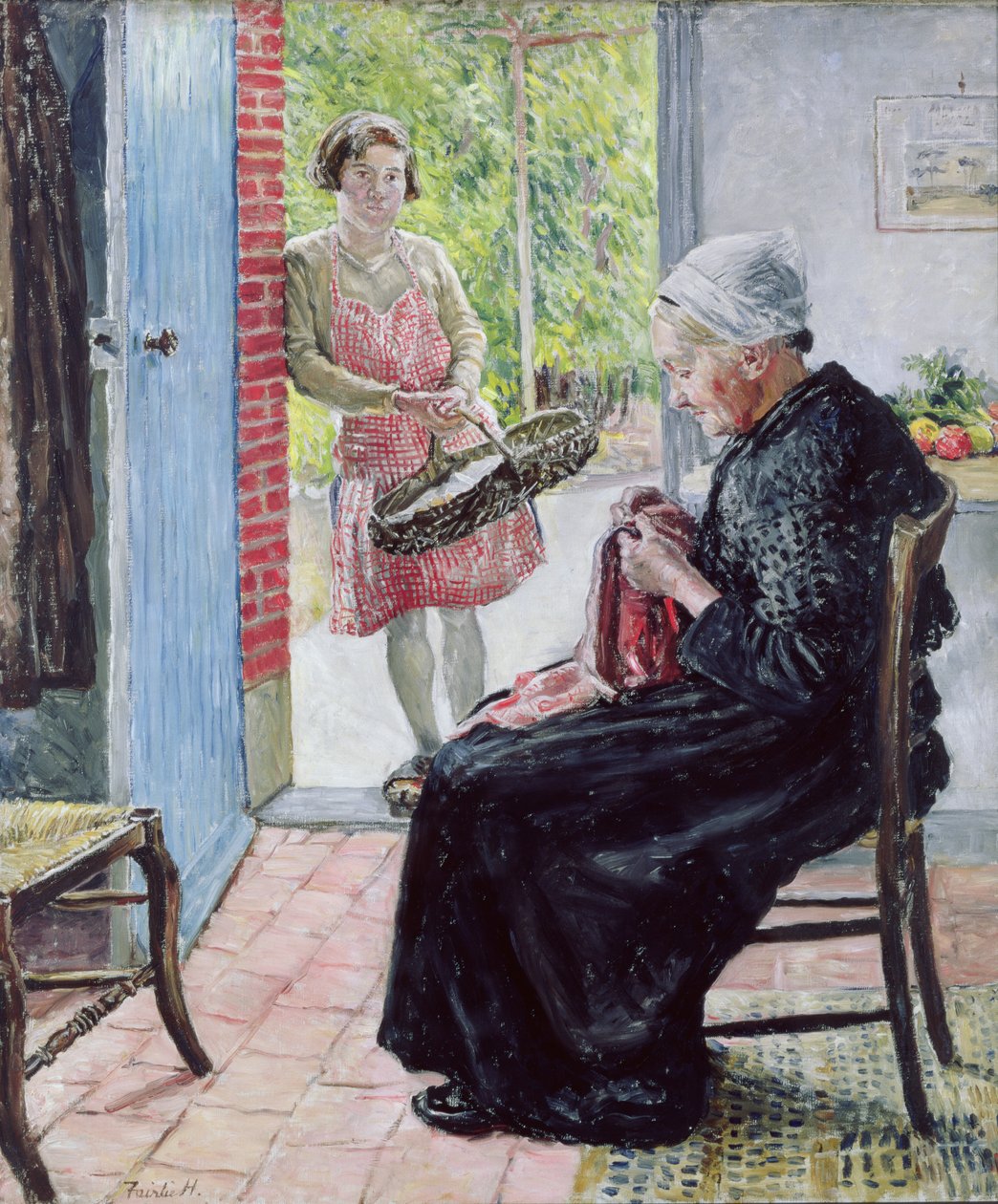 A nádfedeles kunyhóban, 1921 alkotó: Fairlie Harmar