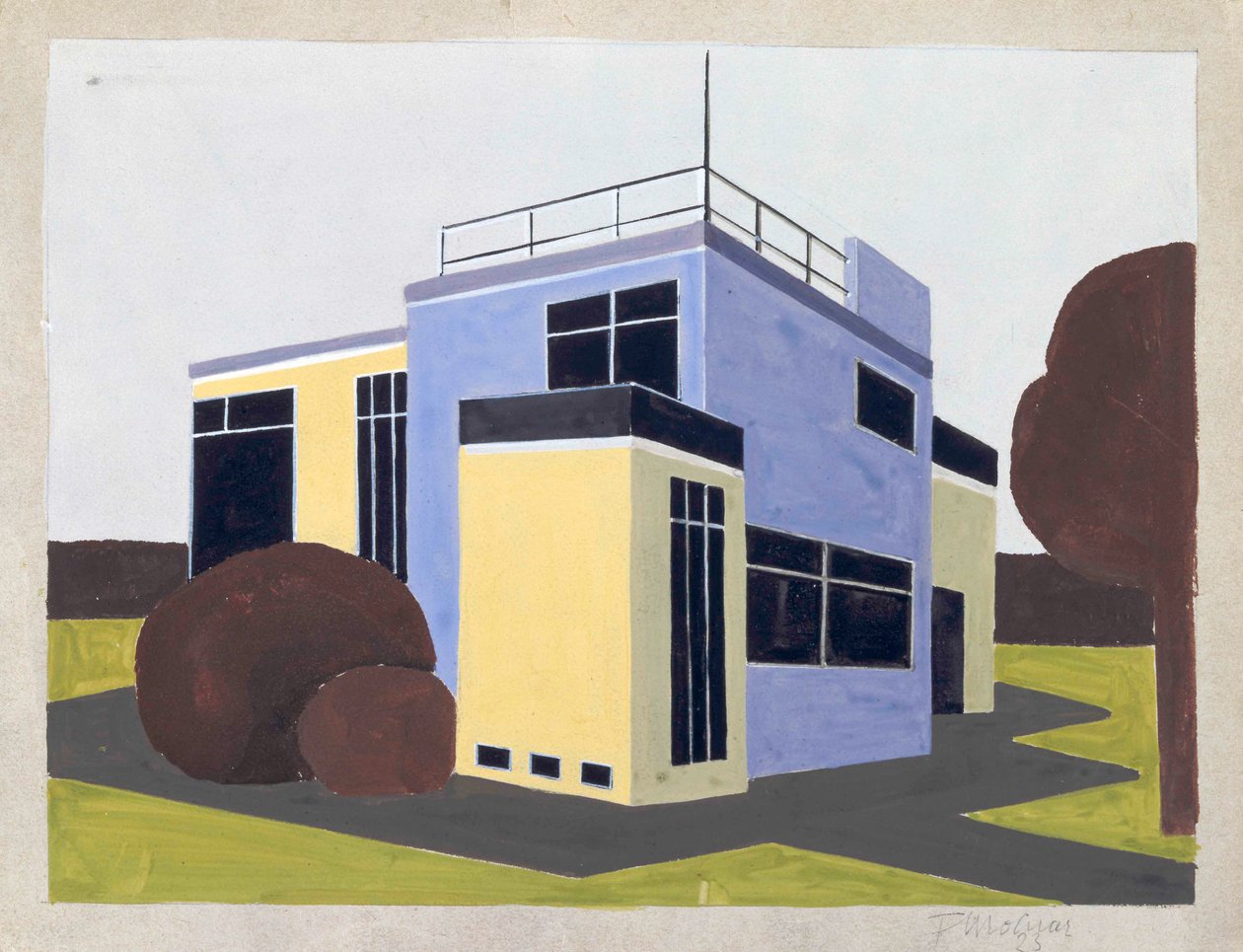 Tervezés családi házhoz, 1923. alkotó: Farkas Molnar