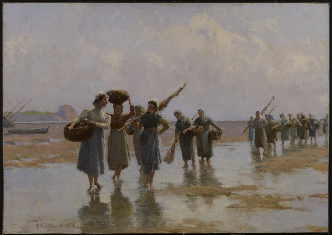 Nők a tengerparton, 1897 alkotó: Farquhar McGillivray Knowles