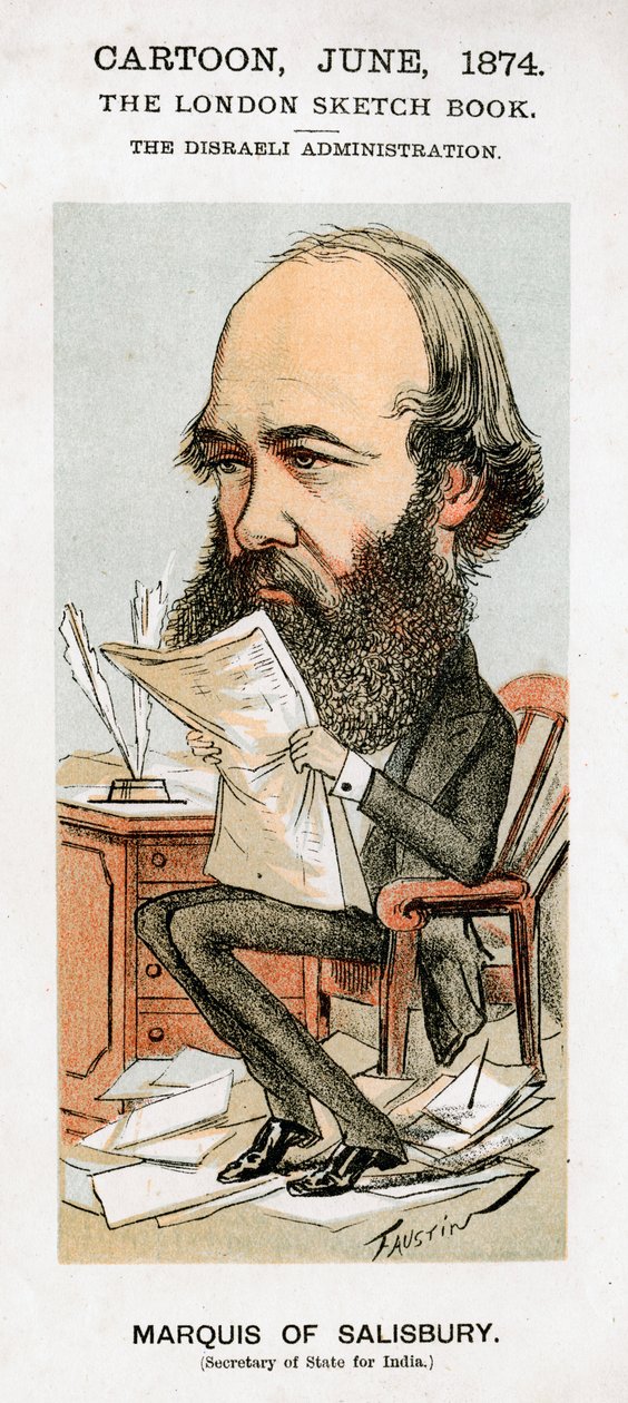 Robert Arthur Talbot Gascoyne-Cecil, Salisbury 3. márkija, brit politikus, 1874. alkotó: Faustin