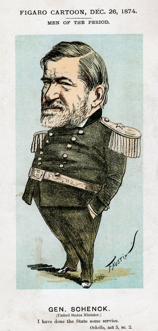 Robert C Schenck, az amerikai hadsereg tábornoka és diplomata, 1874. alkotó: Faustin