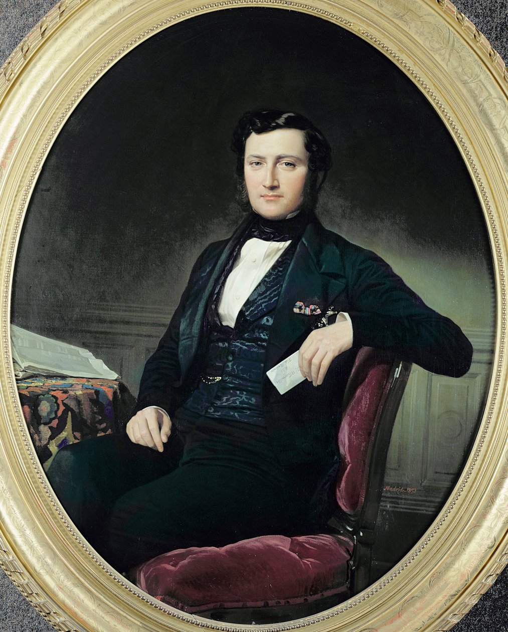 Weisweiller báró portréja, 1853 alkotó: Federico de Madrazo y Kuntz