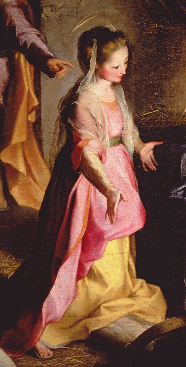 A Gyermek imádása, 1597 (38616 részlet) alkotó: Federico Barocci