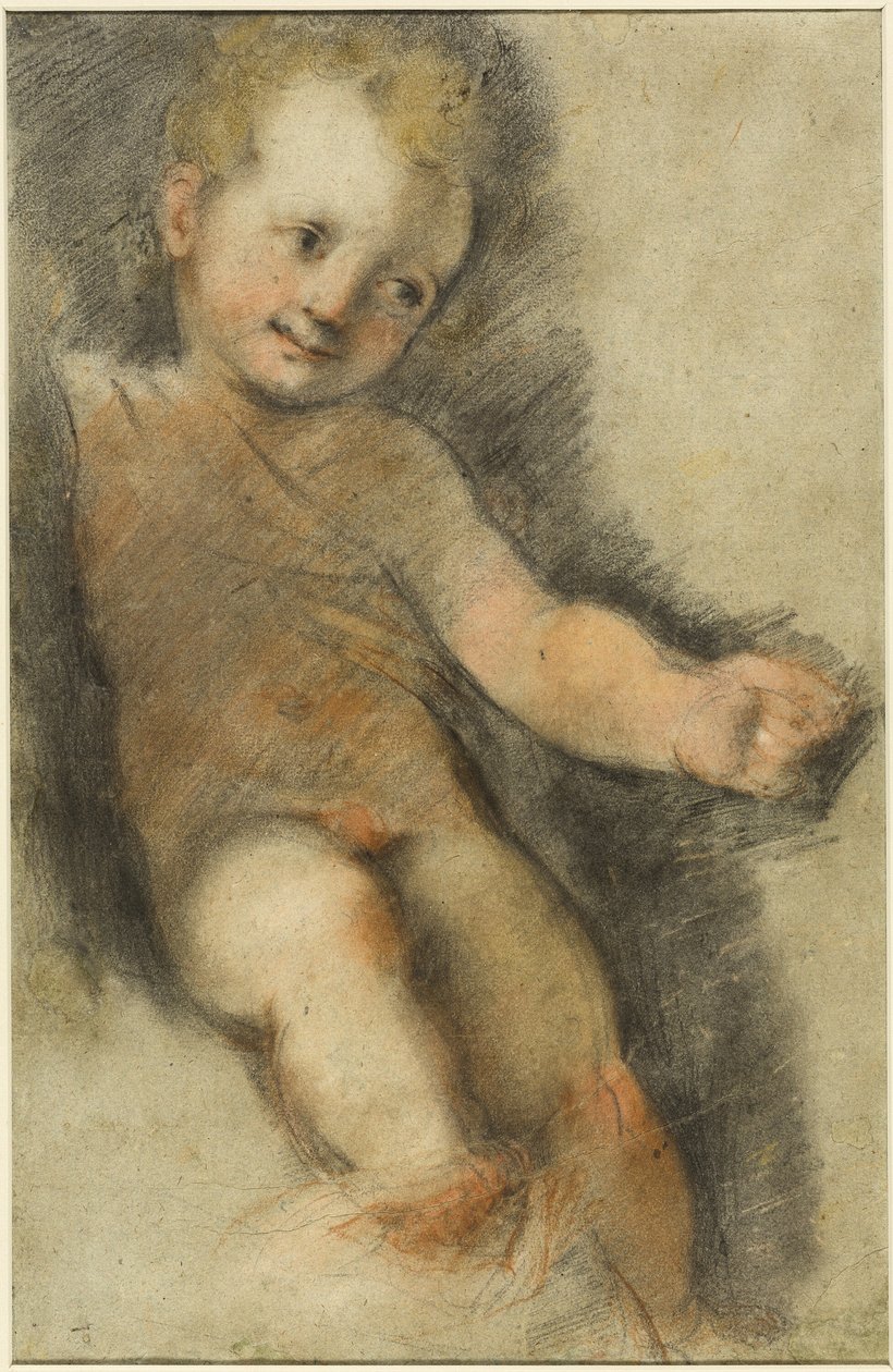 Krisztus gyermeke: Giovanni Madonnájához készült tanulmány alkotó: Federico Barocci