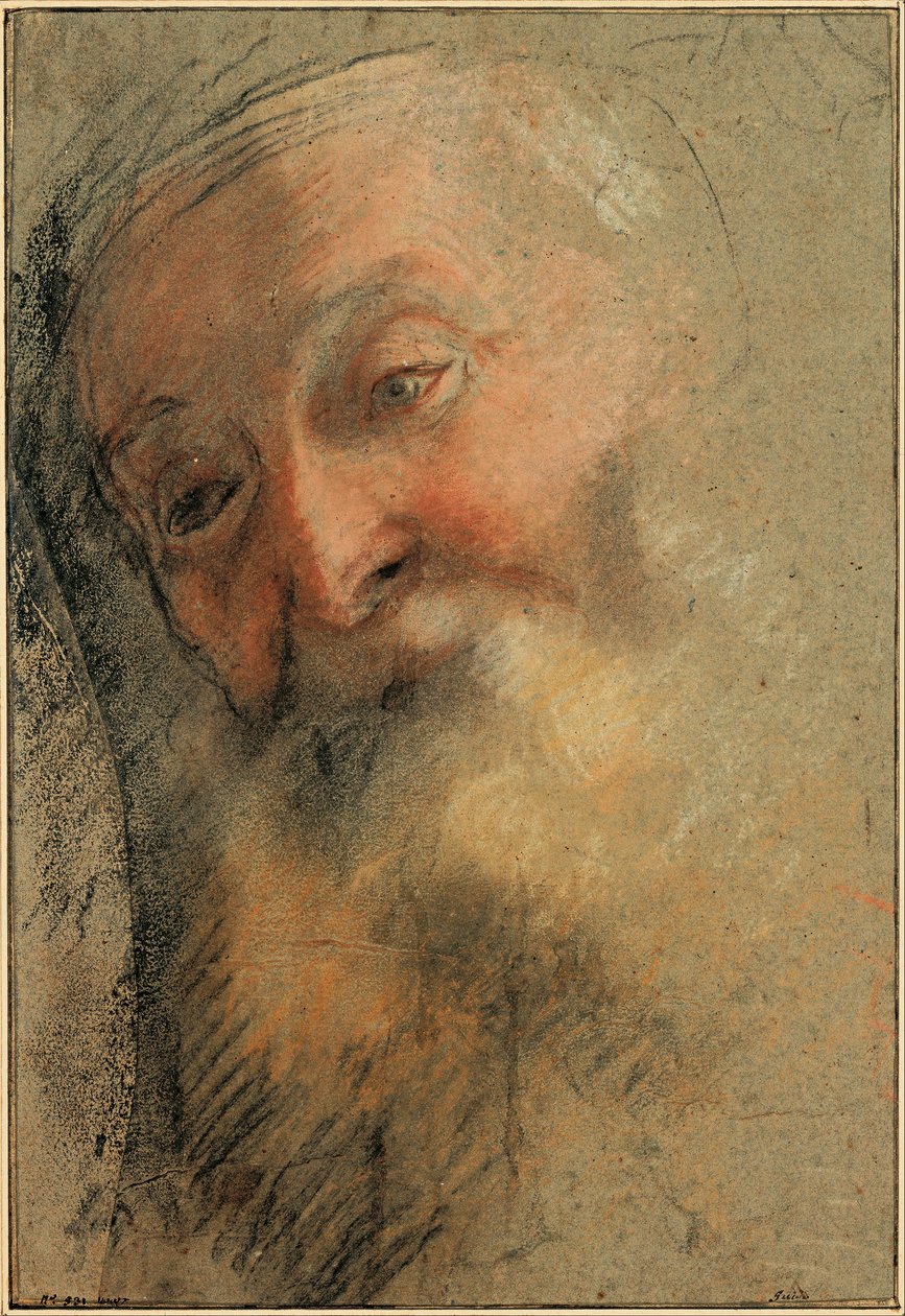 Egy öreg szakállas férfi feje alkotó: Federico Barocci