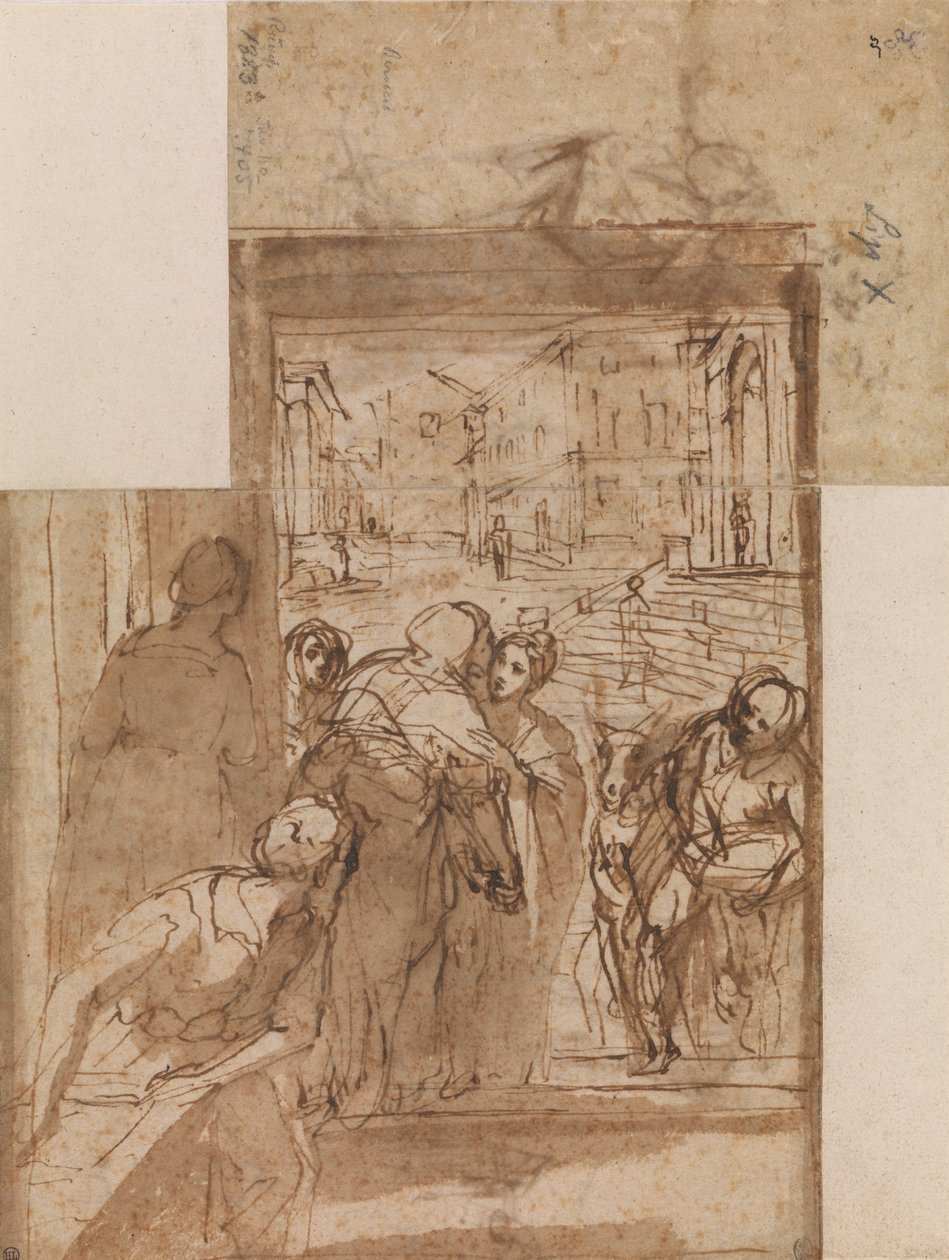 Kompozíciós tanulmány a Látogatáshoz alkotó: Federico Barocci