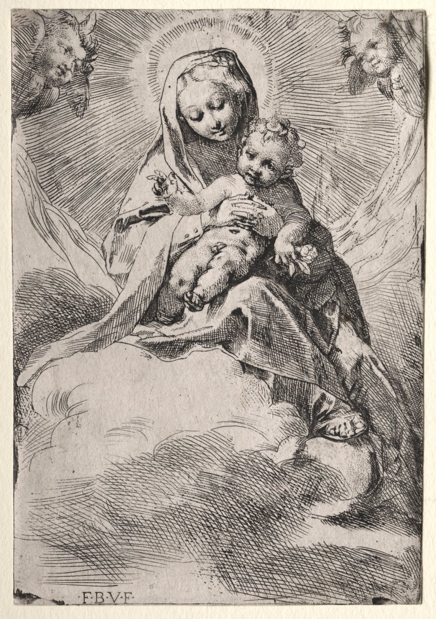 Madonna a felhőkben c. 1581. alkotó: Federico Barocci
