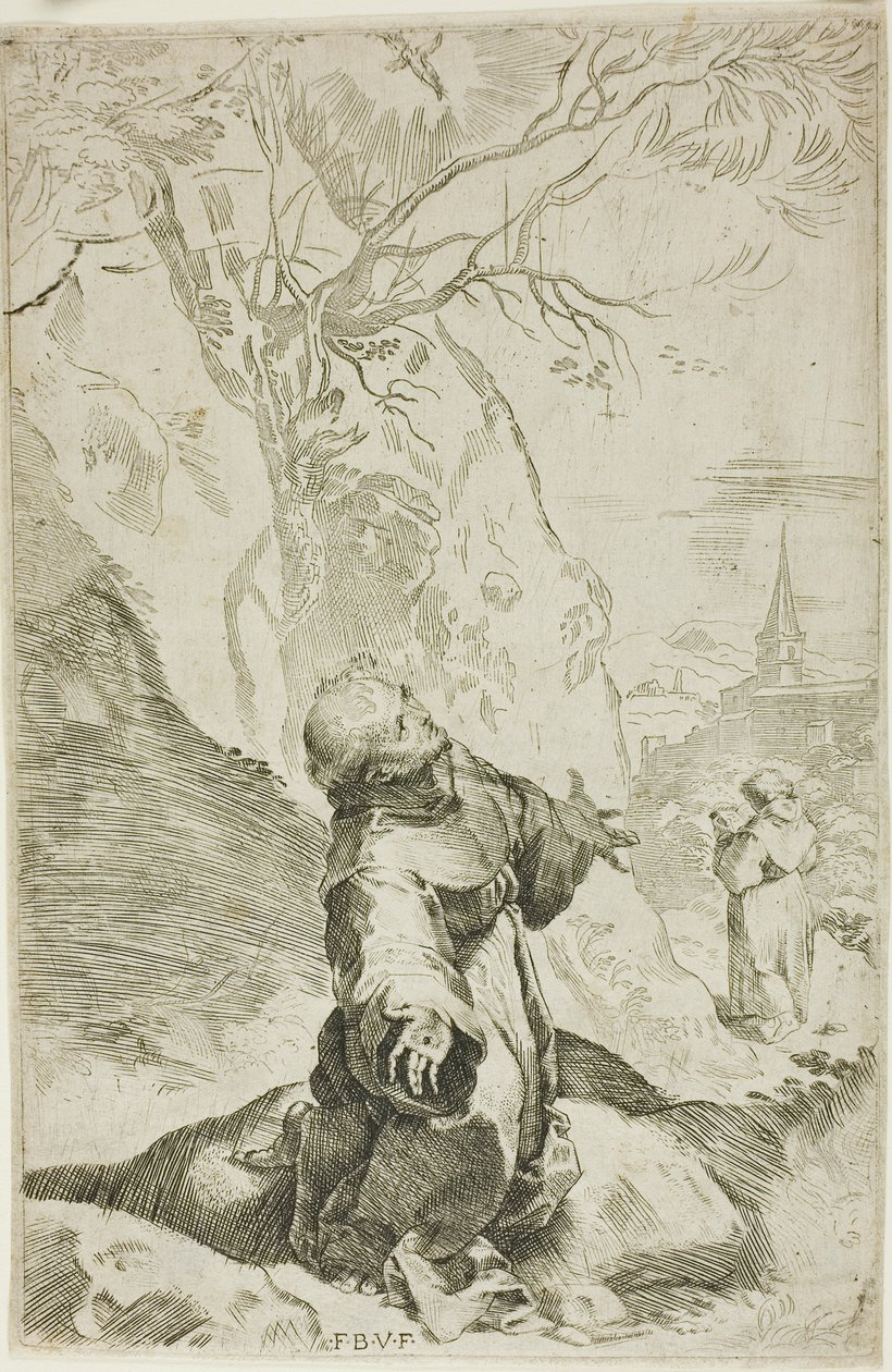 Szent Ferenc a stigmákat fogadja alkotó: Federico Barocci