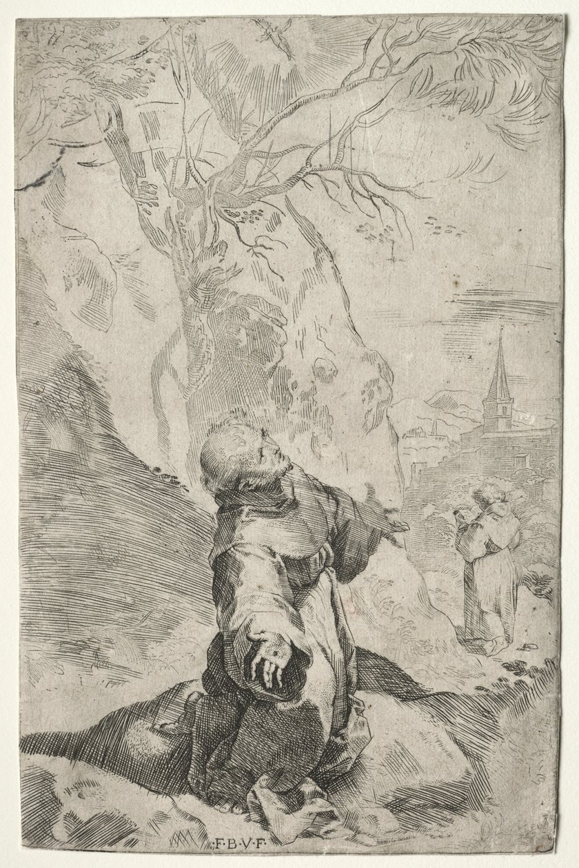 Szent Ferenc a Stigmatákat fogadja alkotó: Federico Barocci