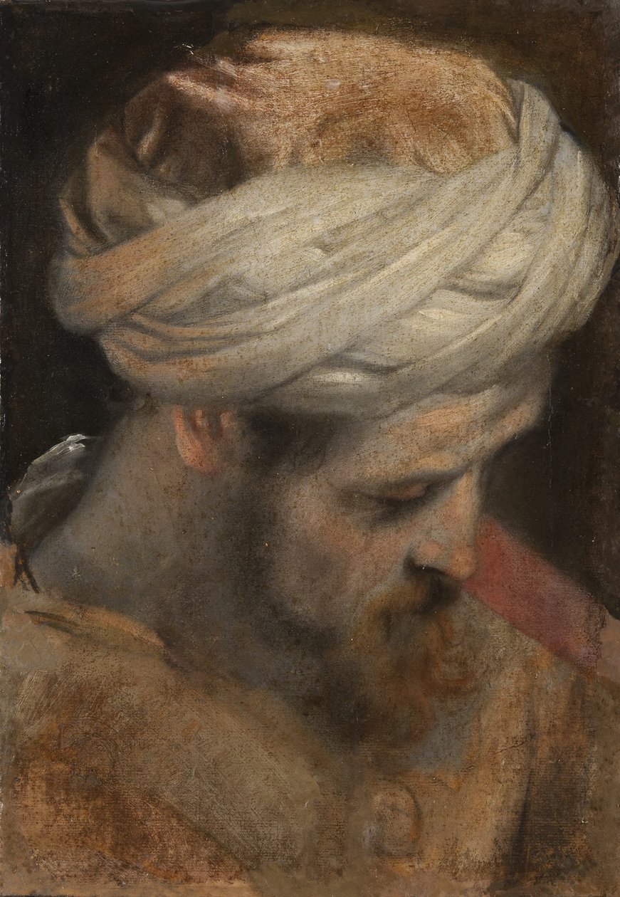 Egy pap feje, tanulmány A körülmetéléshez alkotó: Federico Barocci