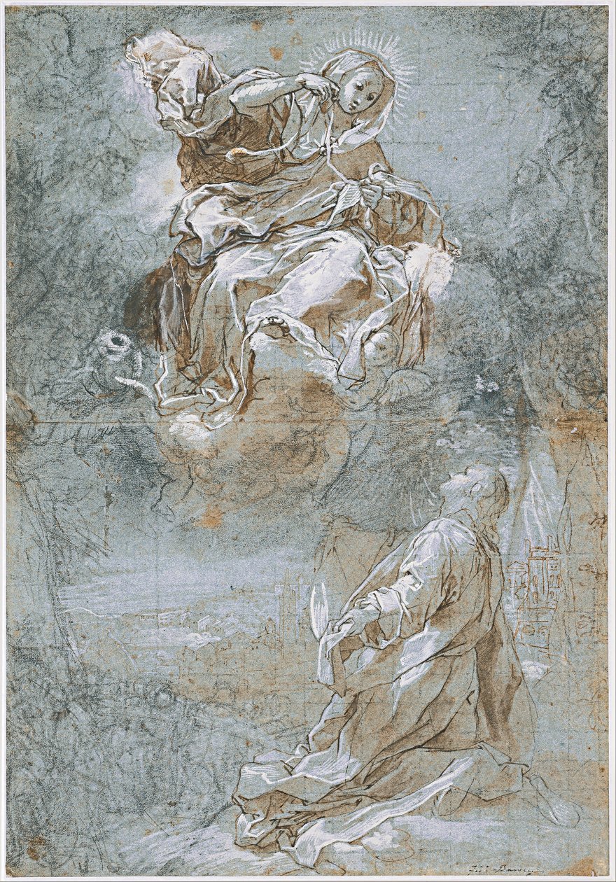 A szent öv csodája (recto), 1600-1610 körüli évek alkotó: Federico Barocci