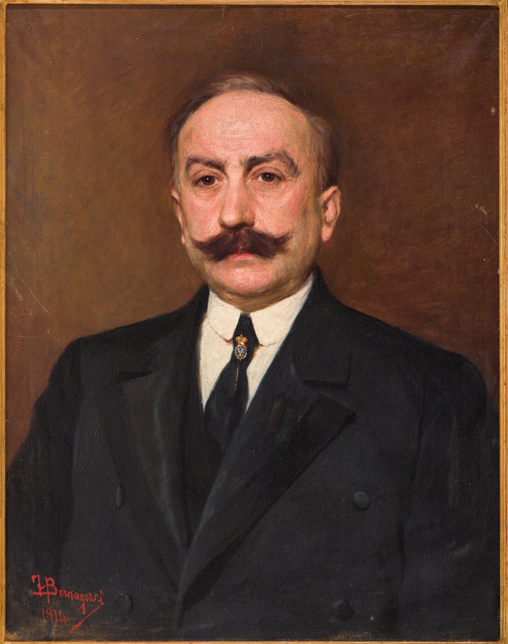 Egy férfi portréja, Federico Bernagozzi (olaj, vászon) alkotó: Federico Bernagozzi