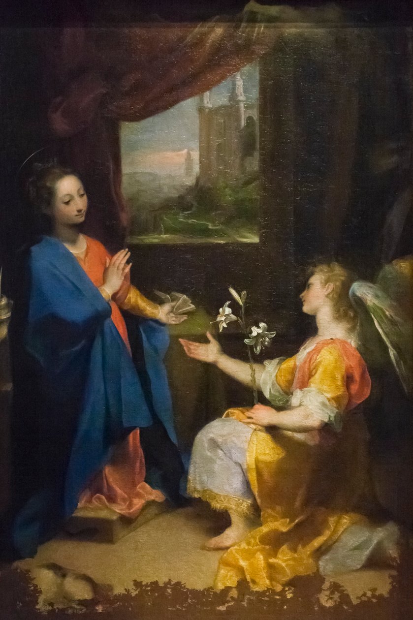 Angyali üdvözlet, oltárkép alkotó: Federico Fiori Barocci or Baroccio