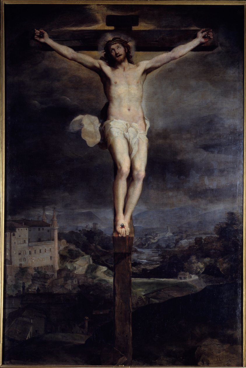 Federico Barocci (Baroccio) Krisztus a kereszten festménye (1526/35-1612) A Baroche 1604 Sun címmel. 3,74x2,46 m Madrid, Prado Múzeum alkotó: Federico Fiori Barocci or Baroccio