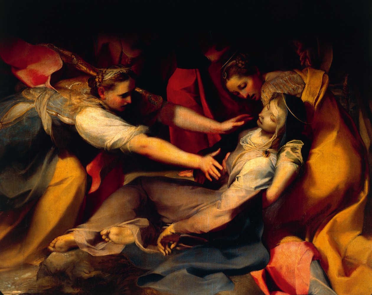 A Szűz ájulása, részlet a „Kereszt letételéből” alkotó: Federico Fiori Barocci or Baroccio