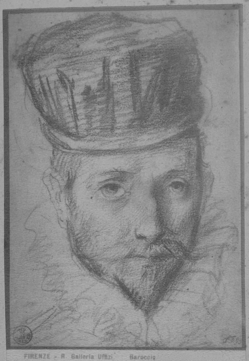 Francesco Maria della Rovere (piros-fekete kréta papíron) alkotó: Federico Fiori Barocci or Baroccio