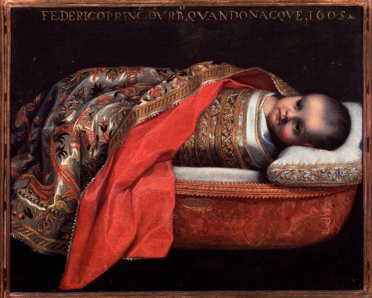 Federico Ubaldo della Rovere, Urbino hercegének (csecsemő) portréja – festmény alkotó: Federico Fiori Barocci or Baroccio