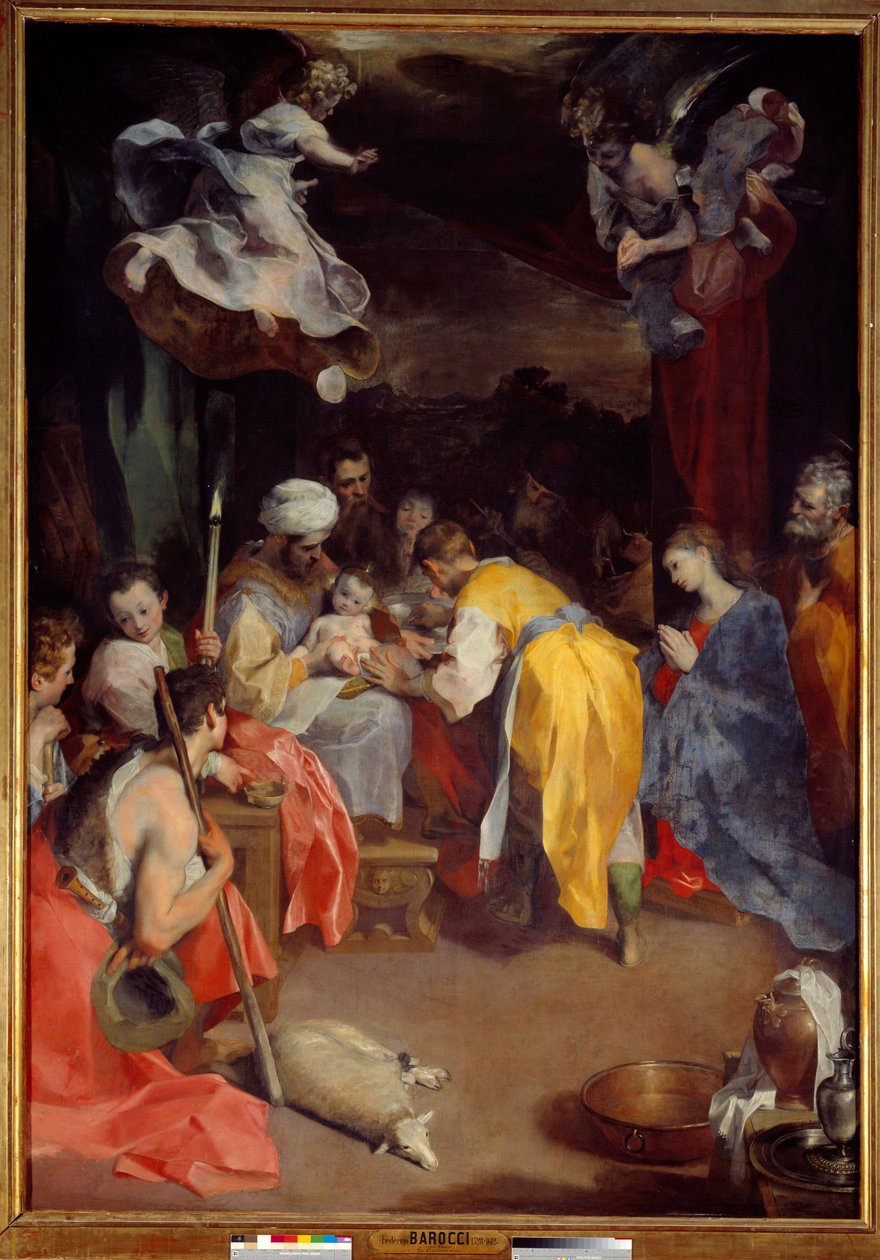 Federico Barocci (1526/35-1612) Jézus körülmetélése festménye, Le Baroche Dim. 3,5x2,5 m alkotó: Federico Fiori Barocci or Baroccio
