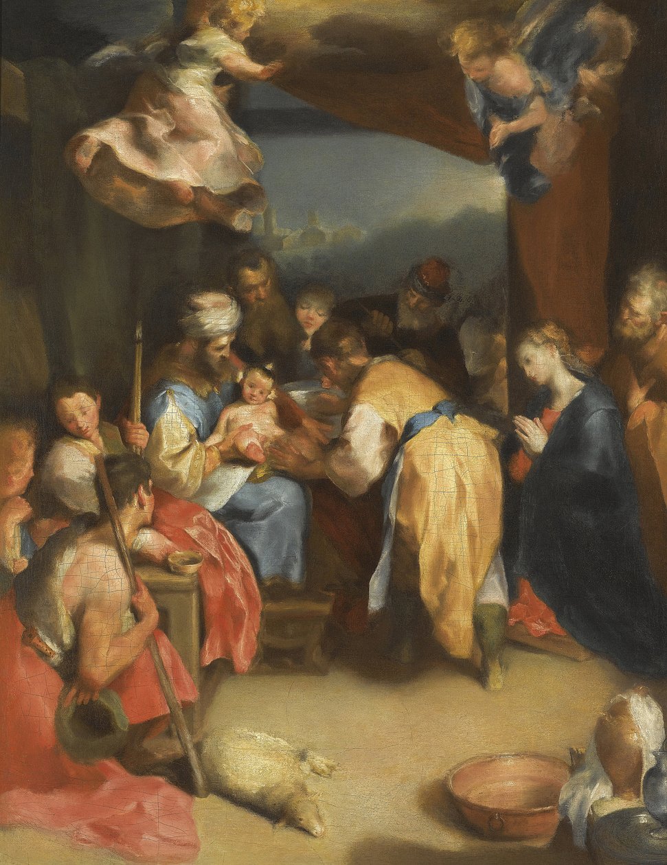 Krisztus körülmetélése par Barocci, Federigo (1528-1612). Olaj, vászon, méret: 81,8x63,7, , Magángyűjtemény alkotó: Federico Fiori Barocci or Baroccio
