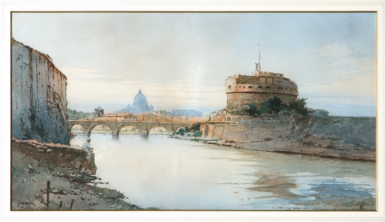 S. Angelo kastély (akvarell) alkotó: Federico Schianchi