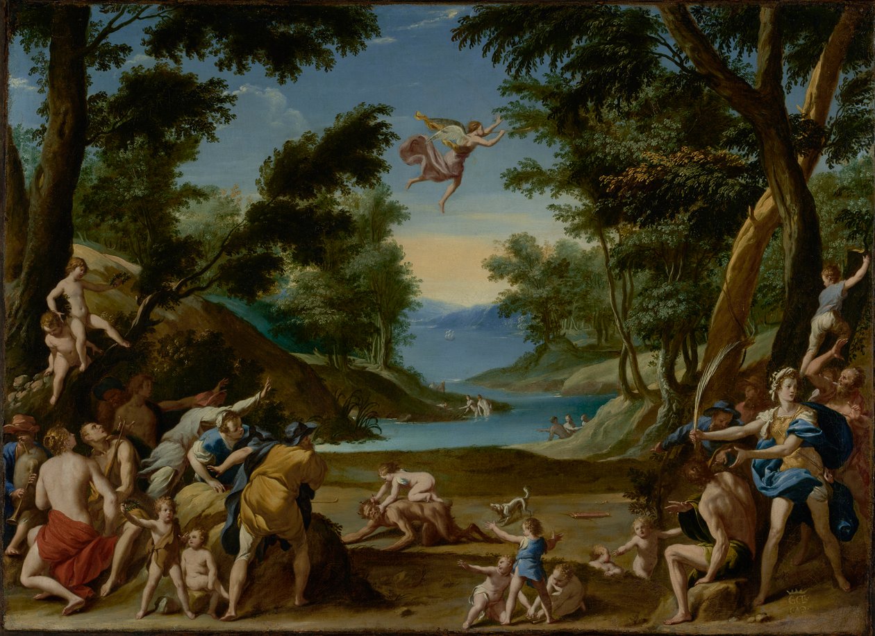 Cupido és Pán, 1600 körül alkotó: Federico Zuccaro
