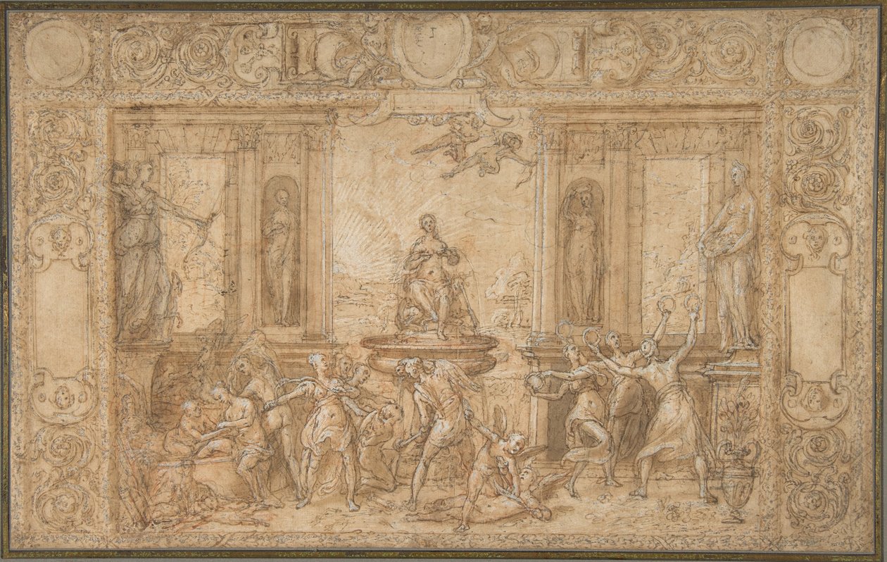 Tanulmány a tavasz allegóriájához, 1579. alkotó: Federico Zuccaro