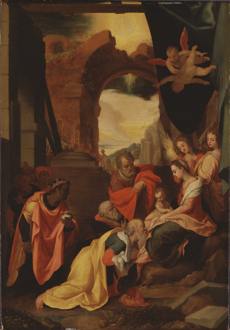 Die Anbetung der Könige alkotó: Federico Zuccaro