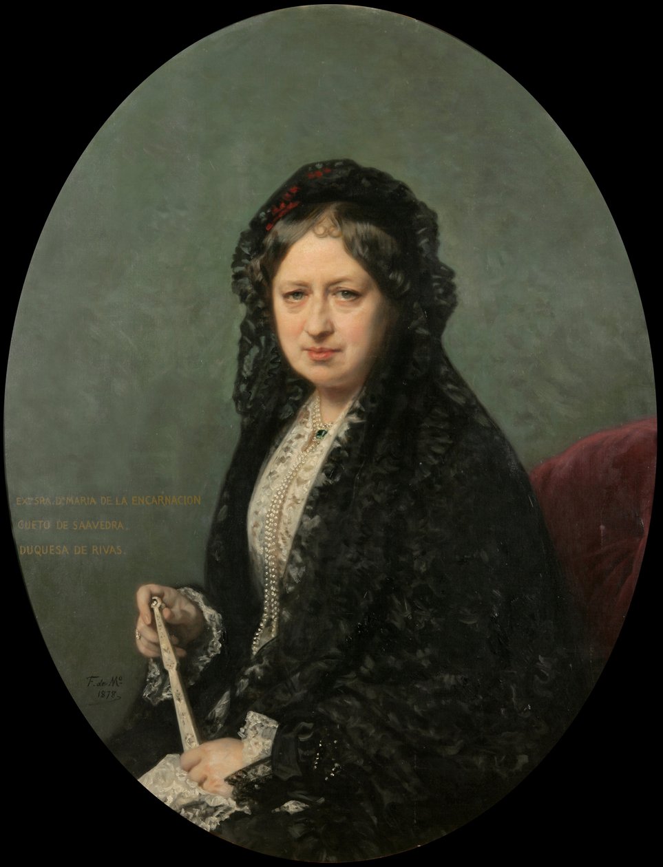 María Encarnación Cueto de Saavedra, Rivas hercegnője alkotó: Federico de Madrazo y Kuntz