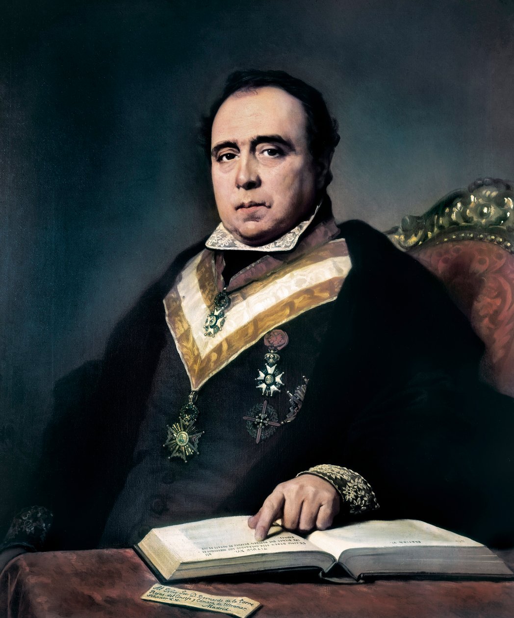 Don Bernardo de la Torre Rojas portréja, c. 1874 (olaj, vászon) alkotó: Federico de Madrazo y Kuntz