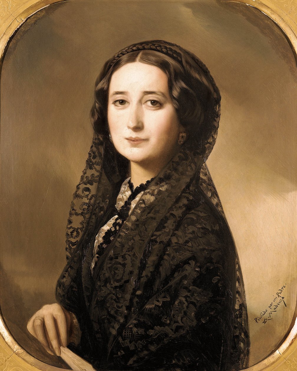 “Portrait of Spanish poet Carolina Coronado (1823-1911)” (painting) alkotó: Federico de Madrazo y Kuntz