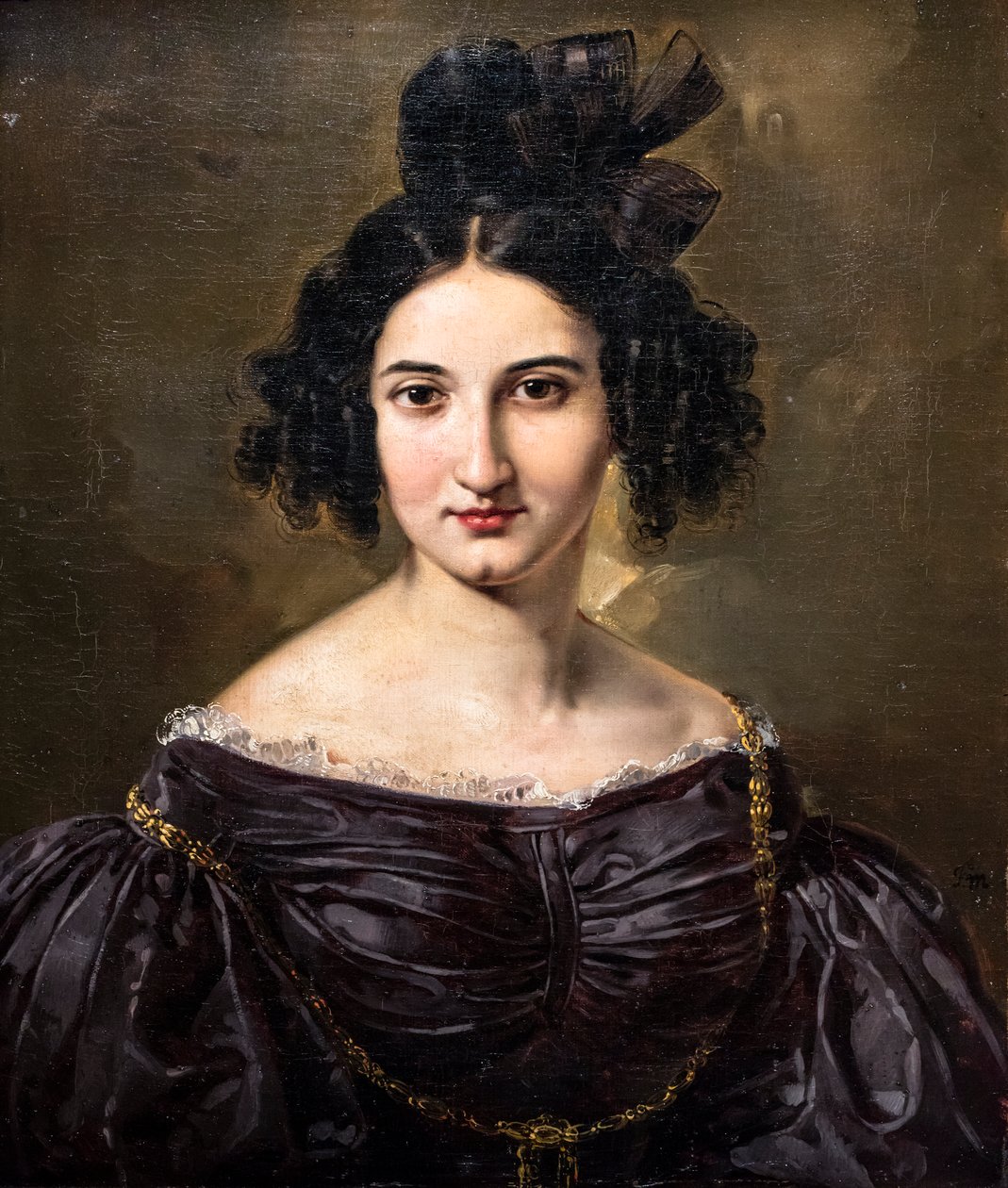 Női portré, 1840 előtt (olaj, vászon) alkotó: Federico de Madrazo y Kuntz