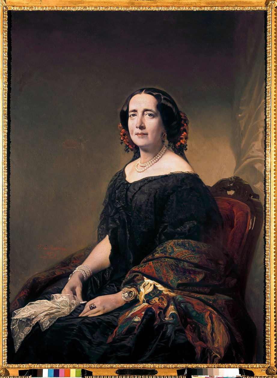 A kubai betűs nő portréja, Gertrudis Gomez de Avellaneda alkotó: Federico de Madrazo y Kuntz