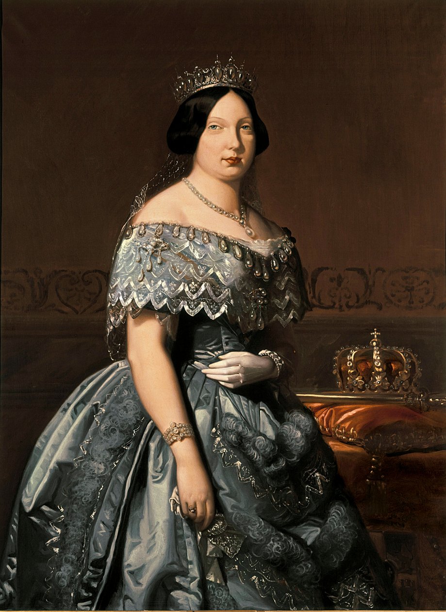 II. Izabella spanyol királynő, Federico Madrazo festménye alkotó: Federico de Madrazo y Kuntz