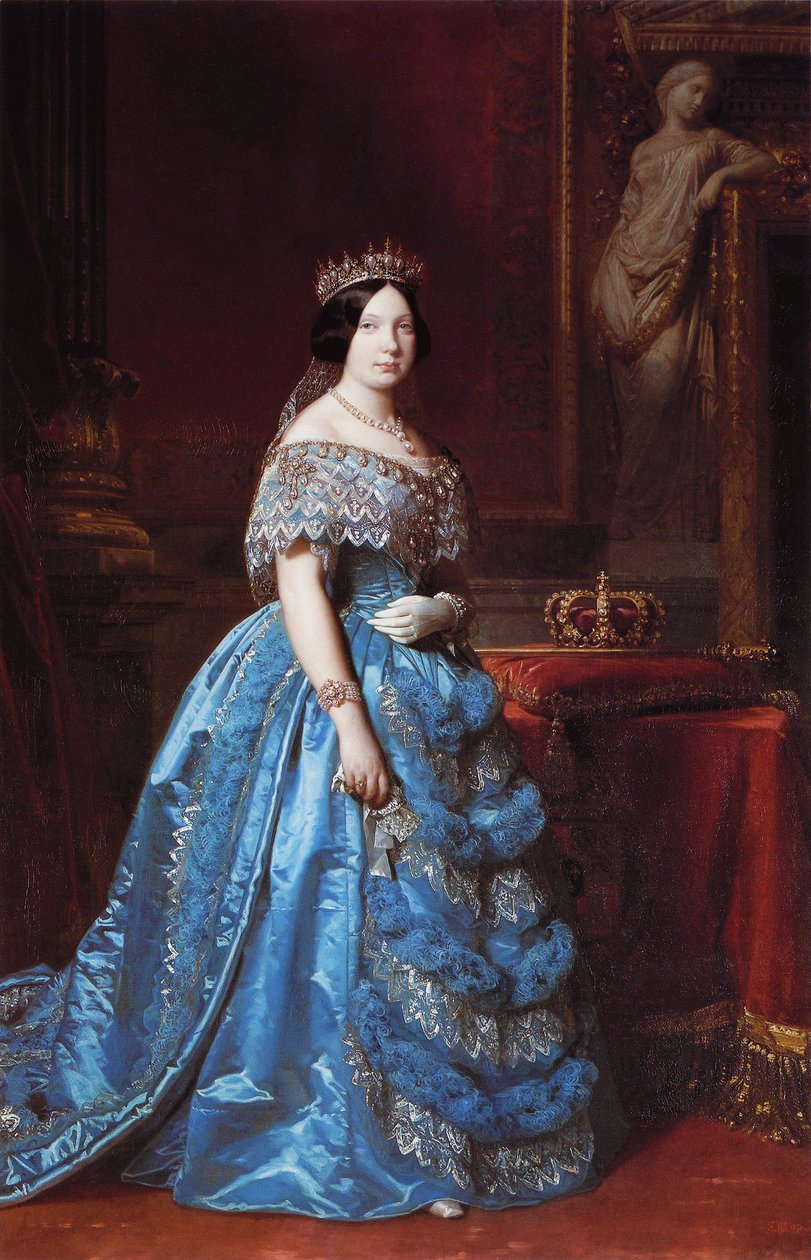 Spanyol: Retrato de la reina Isabel II de España (1830-1904) Portrait of Isabella II of Spain (1830-1904) Portrait of Isabella II of Spain alkotó: Federico de Madrazo y Kuntz