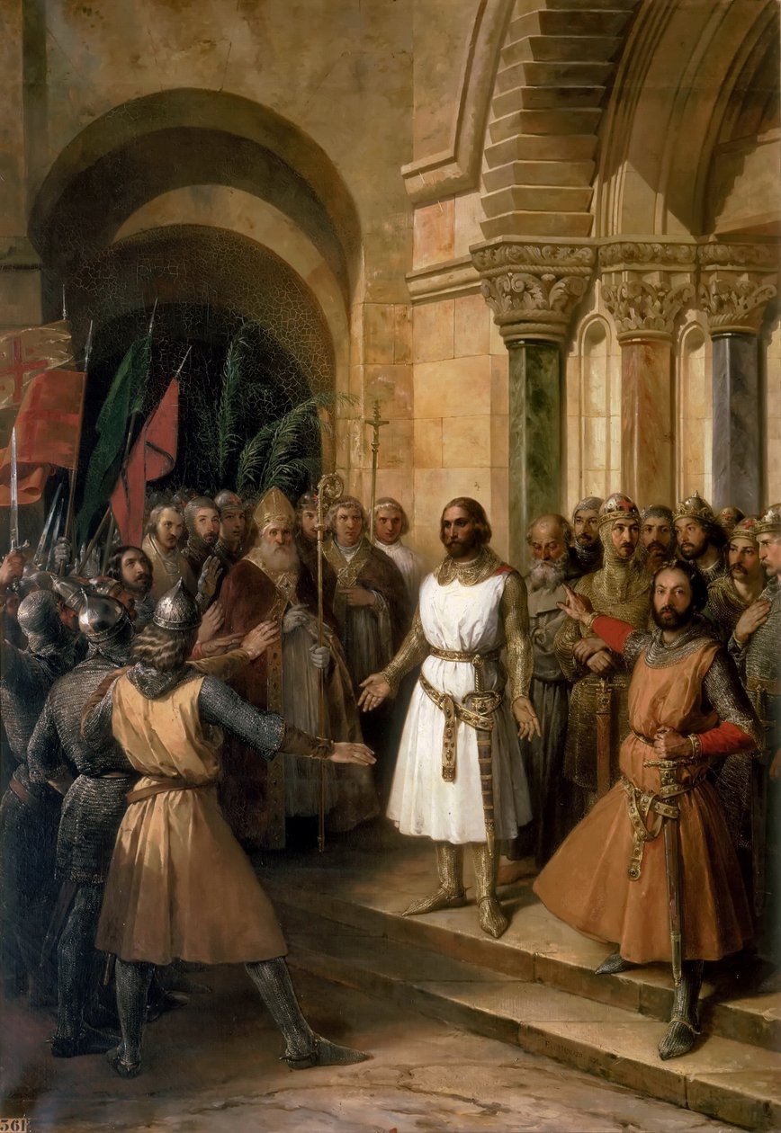 Godfrey of Bouillon megválasztása Jeruzsálem királyává 1099. július 23-án alkotó: Federico de Madrazo y Kuntz