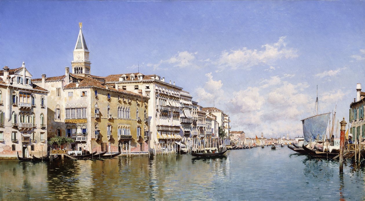 A Canal Grande, Velence, 1883 alkotó: Federico del Campo