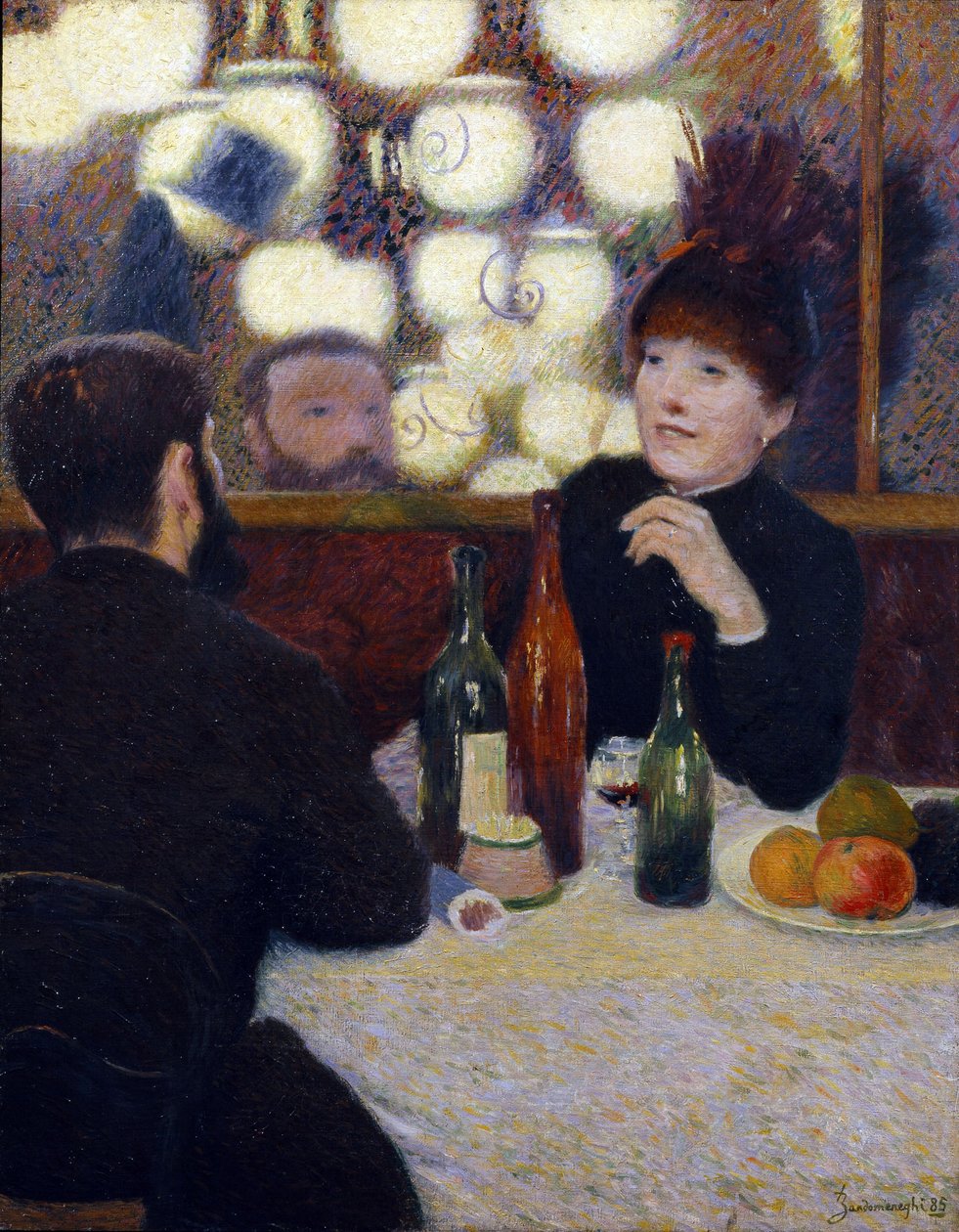 A Cafe de la Nouvelle Athenesben (Suzanne Valadon portréja alkotó: Federigo Zandomeneghi