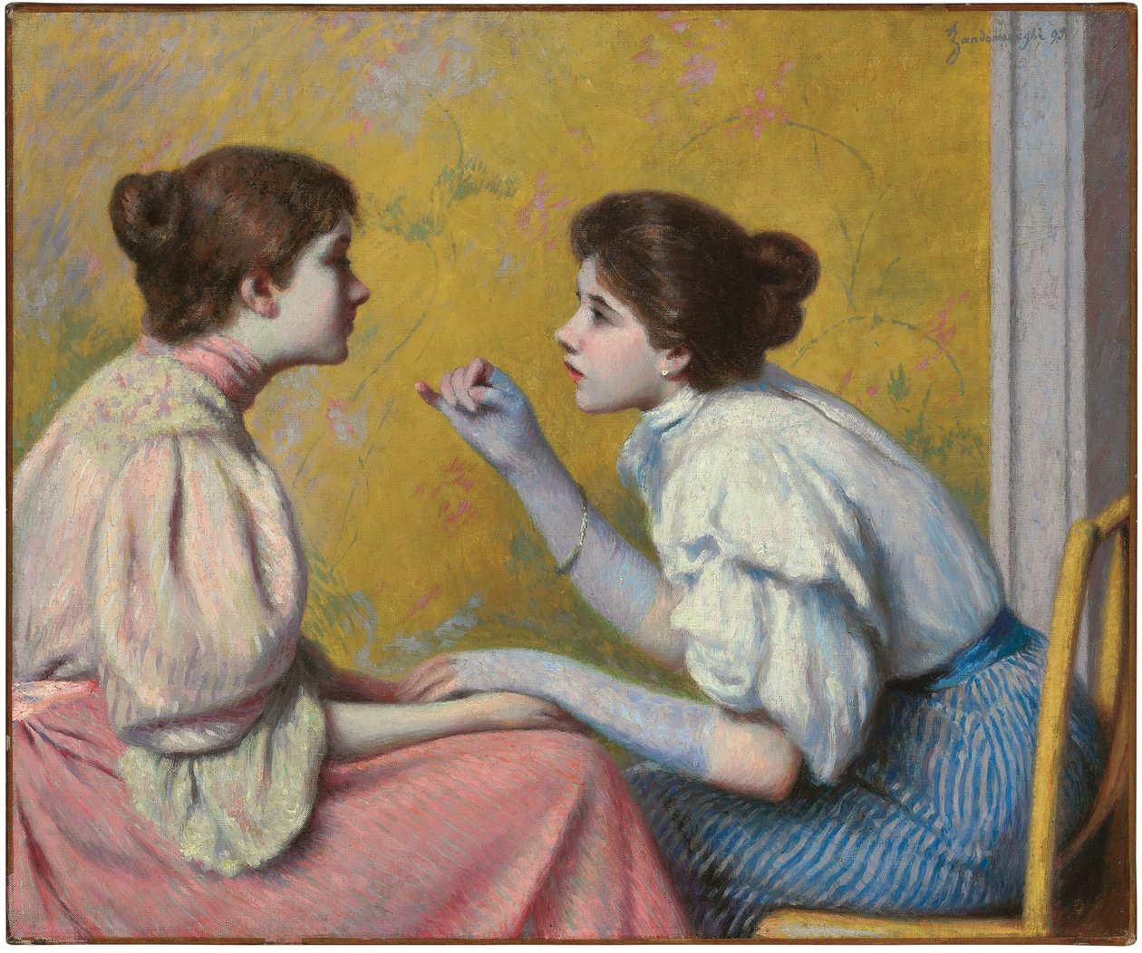 Érdekes beszélgetés, 1895 alkotó: Federigo Zandomeneghi