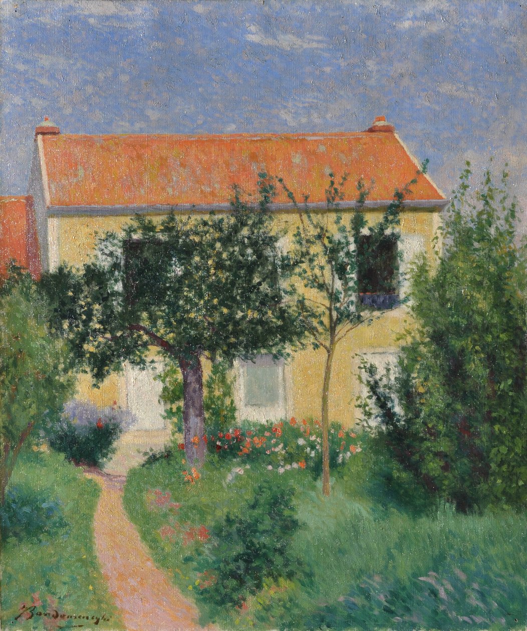 A vörös tető, 1882-83 körül (olaj, vászon) alkotó: Federigo Zandomeneghi