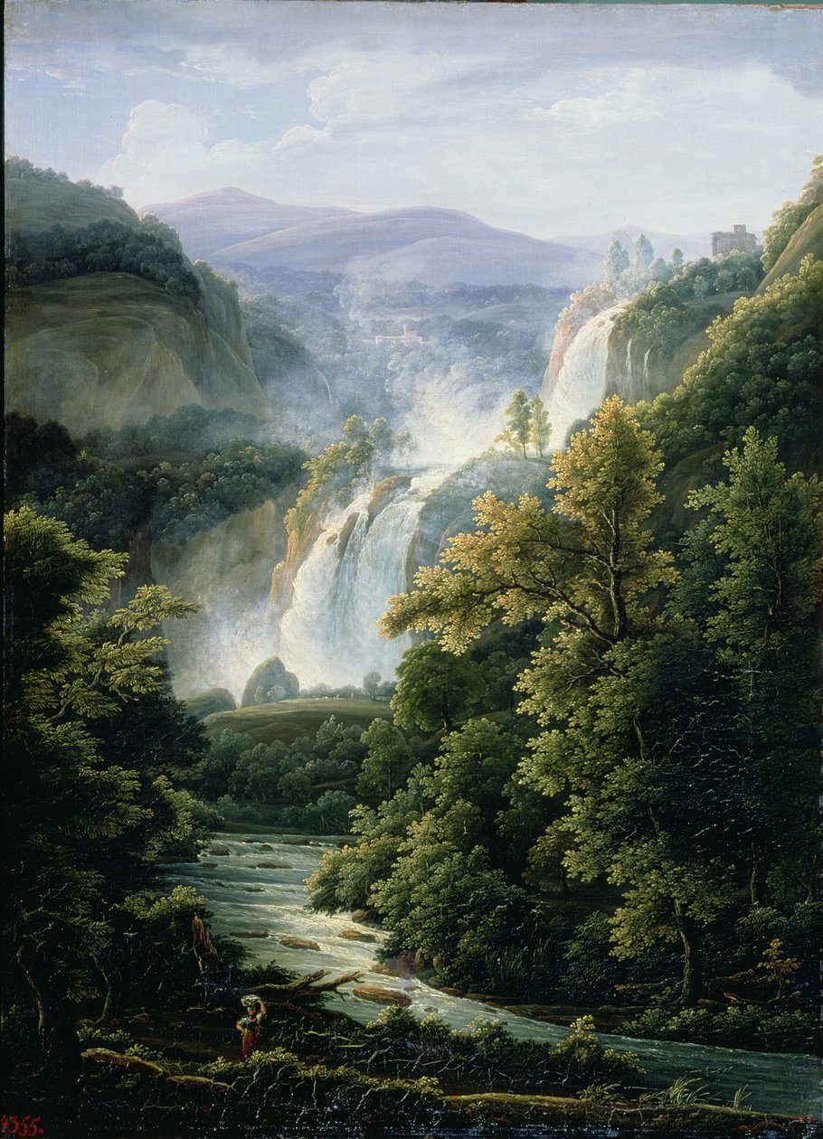 A Caduta delle Marmore vízesés a Velino folyón, 1819 alkotó: Fedor Mikhailovich Matveev
