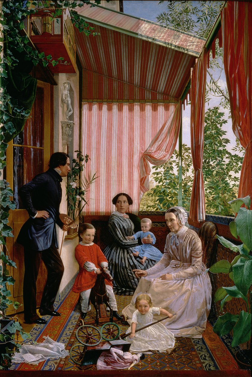 Az erkélyen, 1857 alkotó: Fedor Mikhailovich Slavyansky