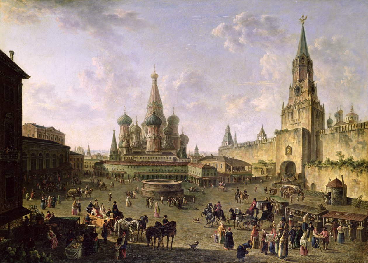 Vörös tér, Moszkva, 1801 alkotó: Fedor Yakovlevich Alekseev