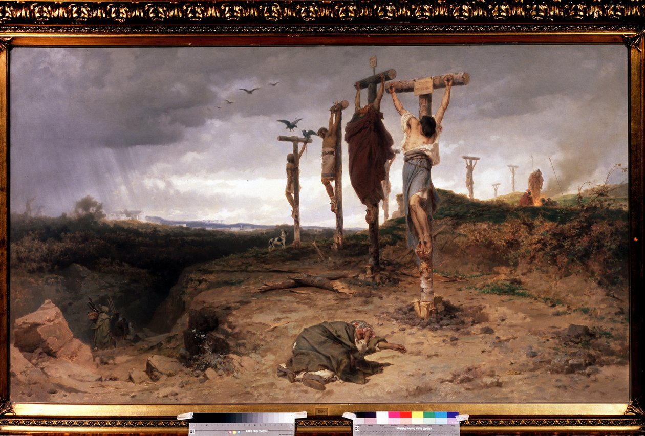 Az átkozott mező, kivégzőhely az ókori Római Birodalomban. Feodor Andrejevics Bronnikov (1827-1902) festménye, olaj, vászon alkotó: Fedor Andreevich Bronnikov
