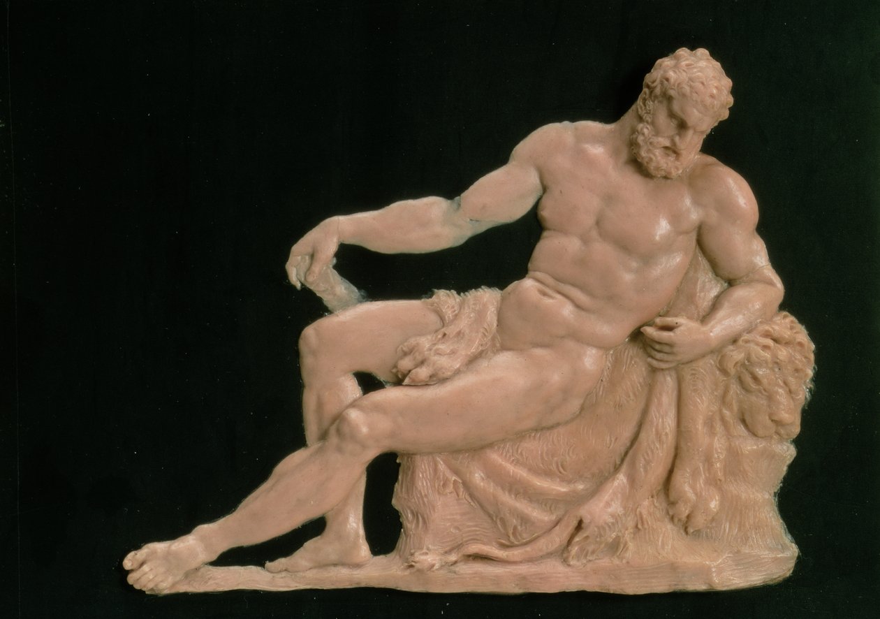 Herkules nyugalomban, 1806 körül (viasz palalapon) alkotó: Fedor Petrovich Tolstoy