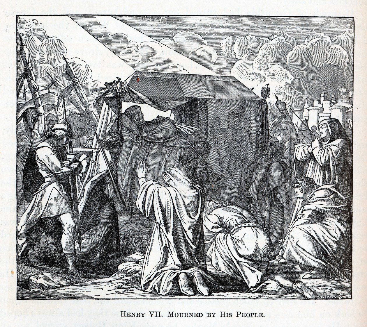 VII. Henriket népe gyászolja, 1882 alkotó: Fedor Reusche