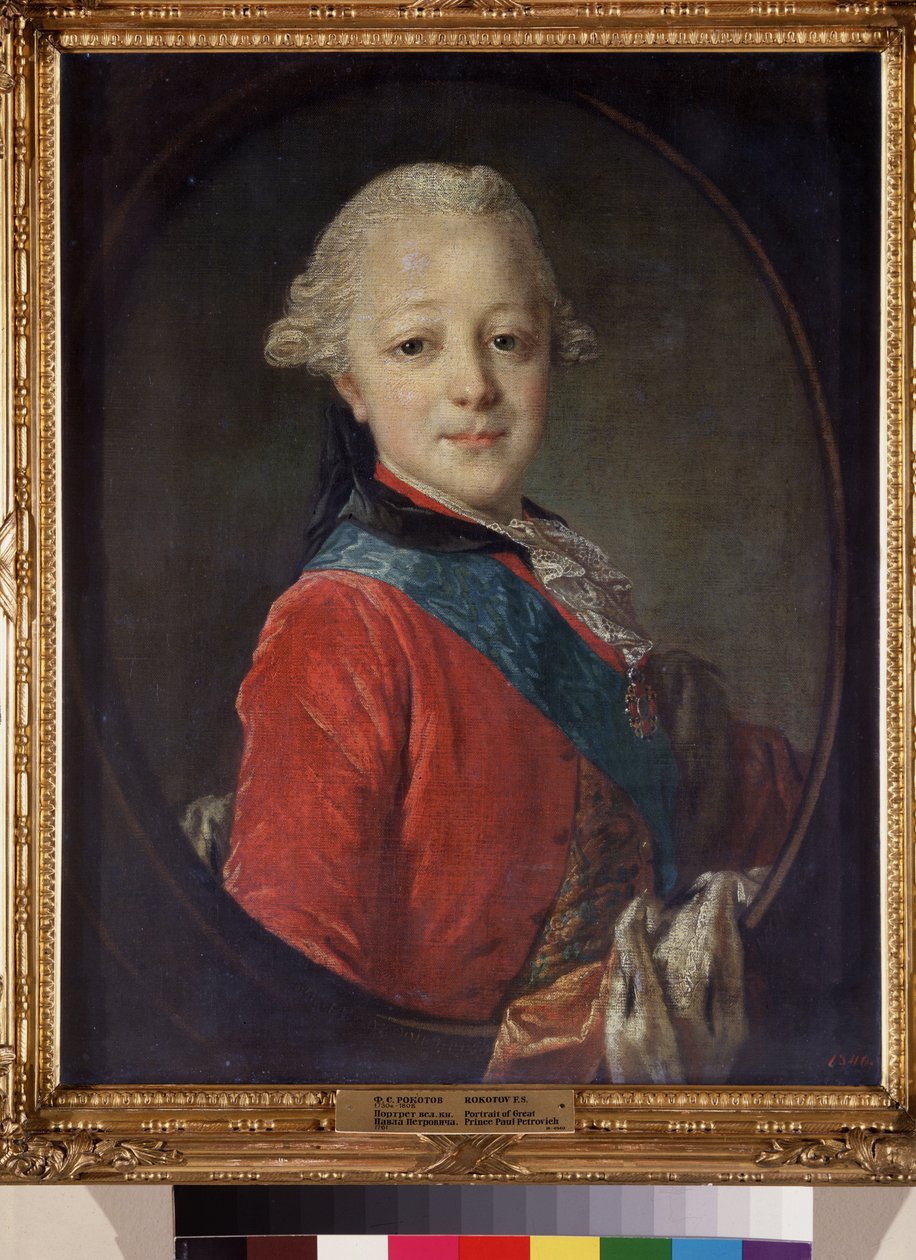 Pavel Petrovich nagyherceg (1754-1801) gyermekkori portréja. Fjodor (Fyodor vagy Fiodor) Sztyepanovics Rokotov (1735-1808) festménye, olaj, vászon alkotó: Fedor Stepanovich Rokotov